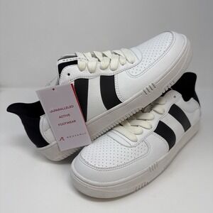 REDVANLY Contender Mens 11.5 Sneakers‎ White Black Tux Leather S2502 NEW